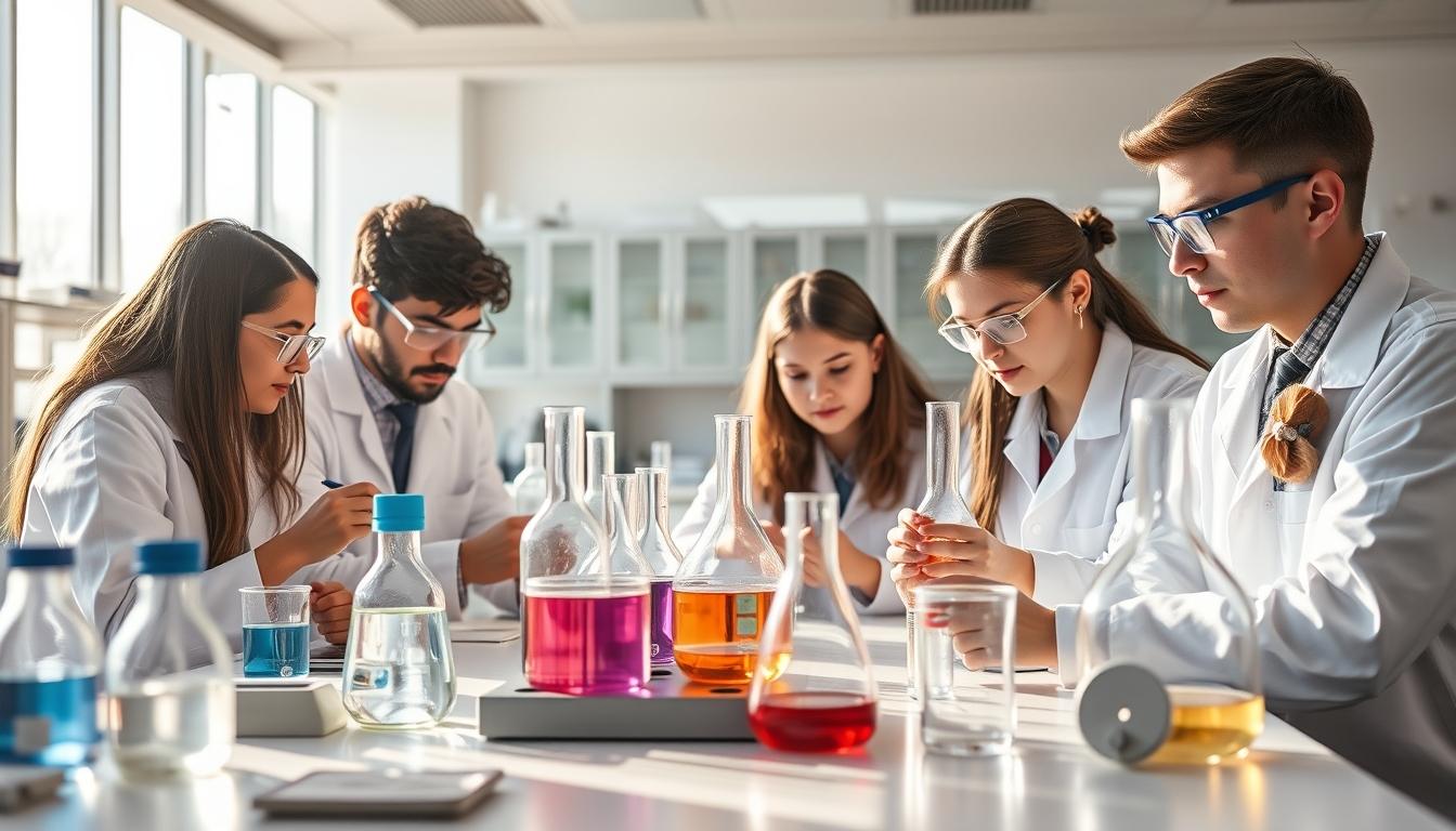 Student using a study guide to organize academic notes